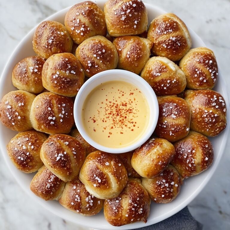 Soft Pretzel Bites with Vegan Cheese Sauce Recipe