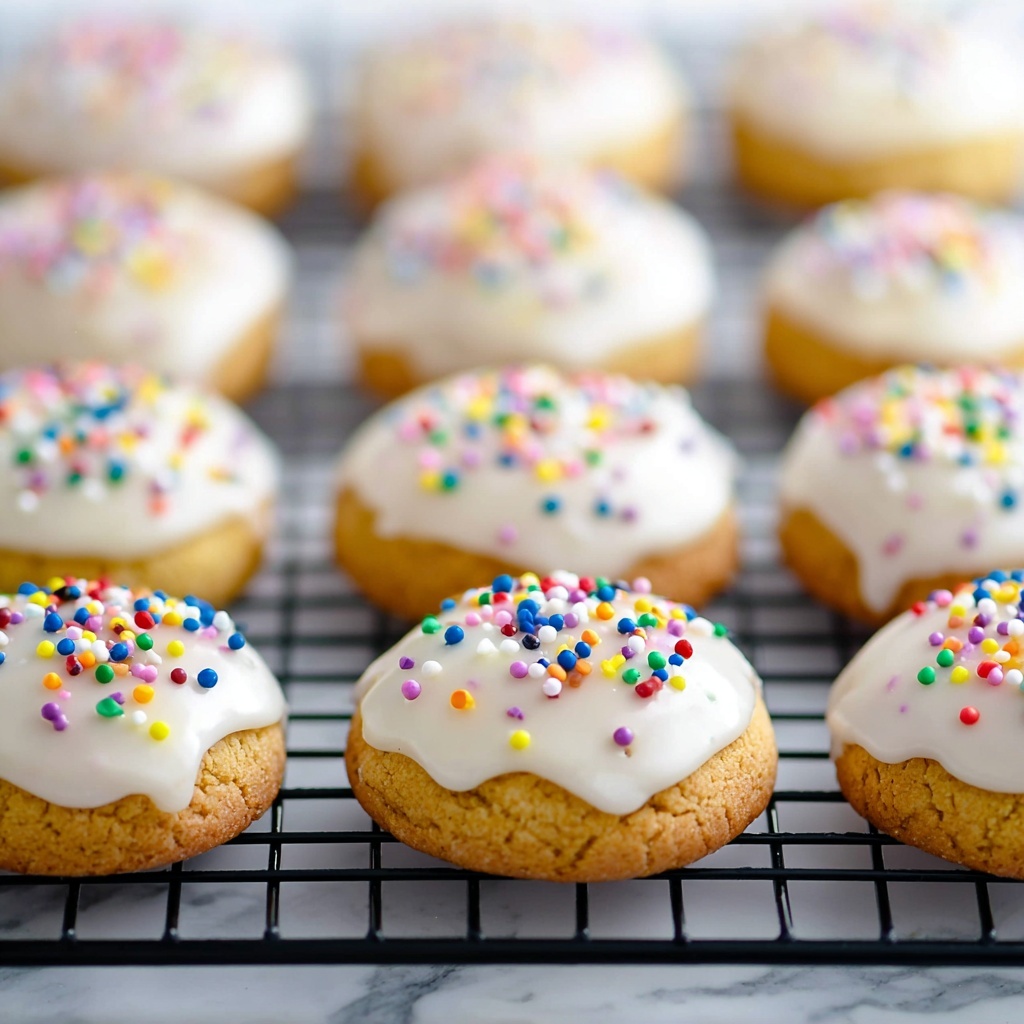 Italian Almond Cookies with Vanilla Glaze Recipe - Recipe Image