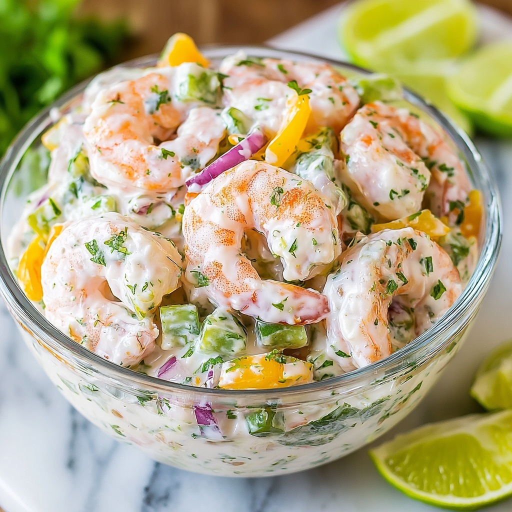 Lemon Herb Shrimp Salad with Mixed Greens and Fresh Vegetables Recipe - Recipe Image