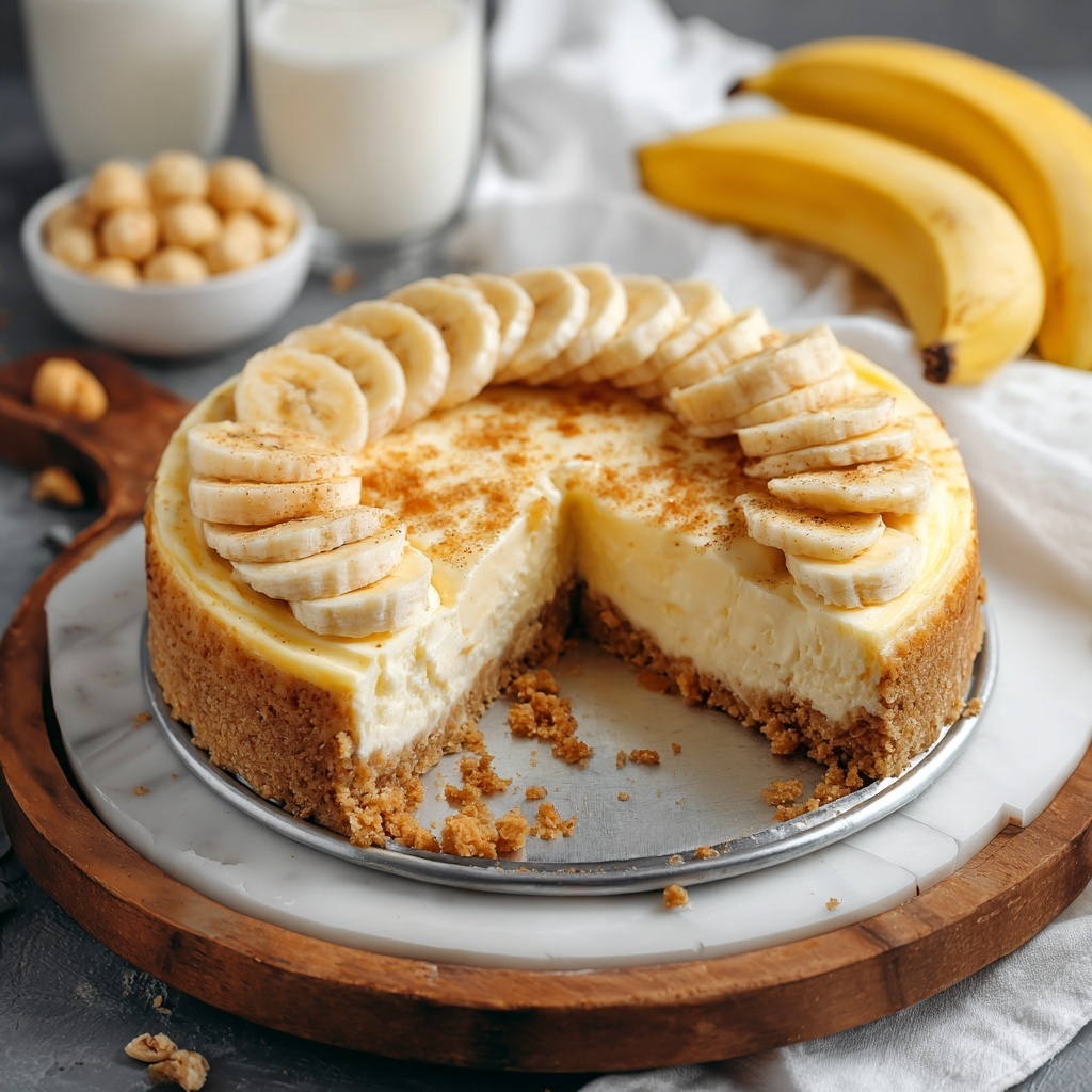 Old-Fashioned Banana Pudding Cheesecake Recipe - Recipe Image