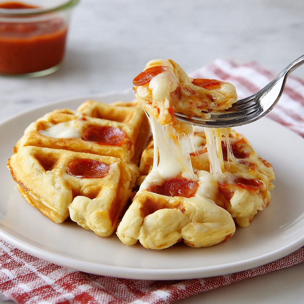 Stuffed Pizza Waffles Recipe - Recipe Image