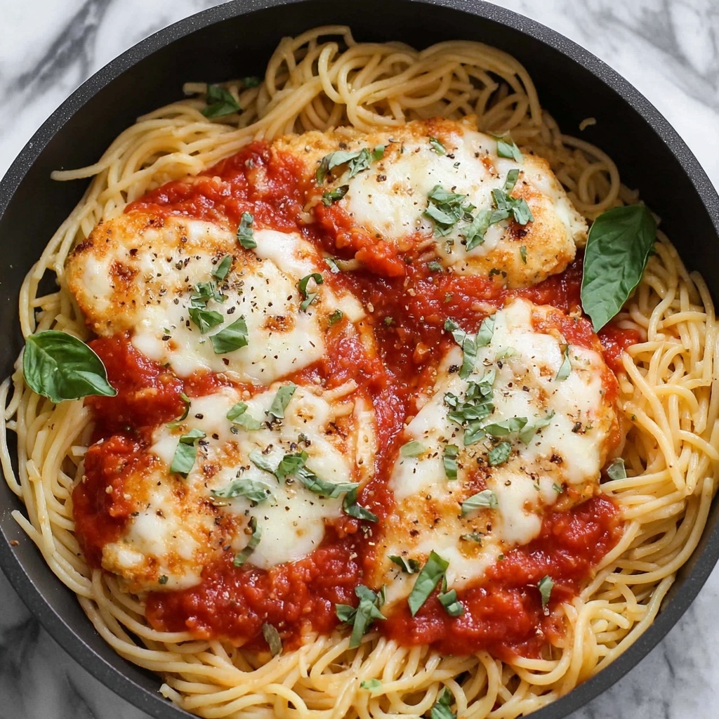 One-Pot Chicken Parmesan Pasta Recipe - Recipe Image