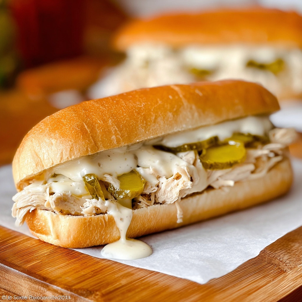 Crock Pot Chicken Cheesesteak Sandwiches Recipe - Recipe Image