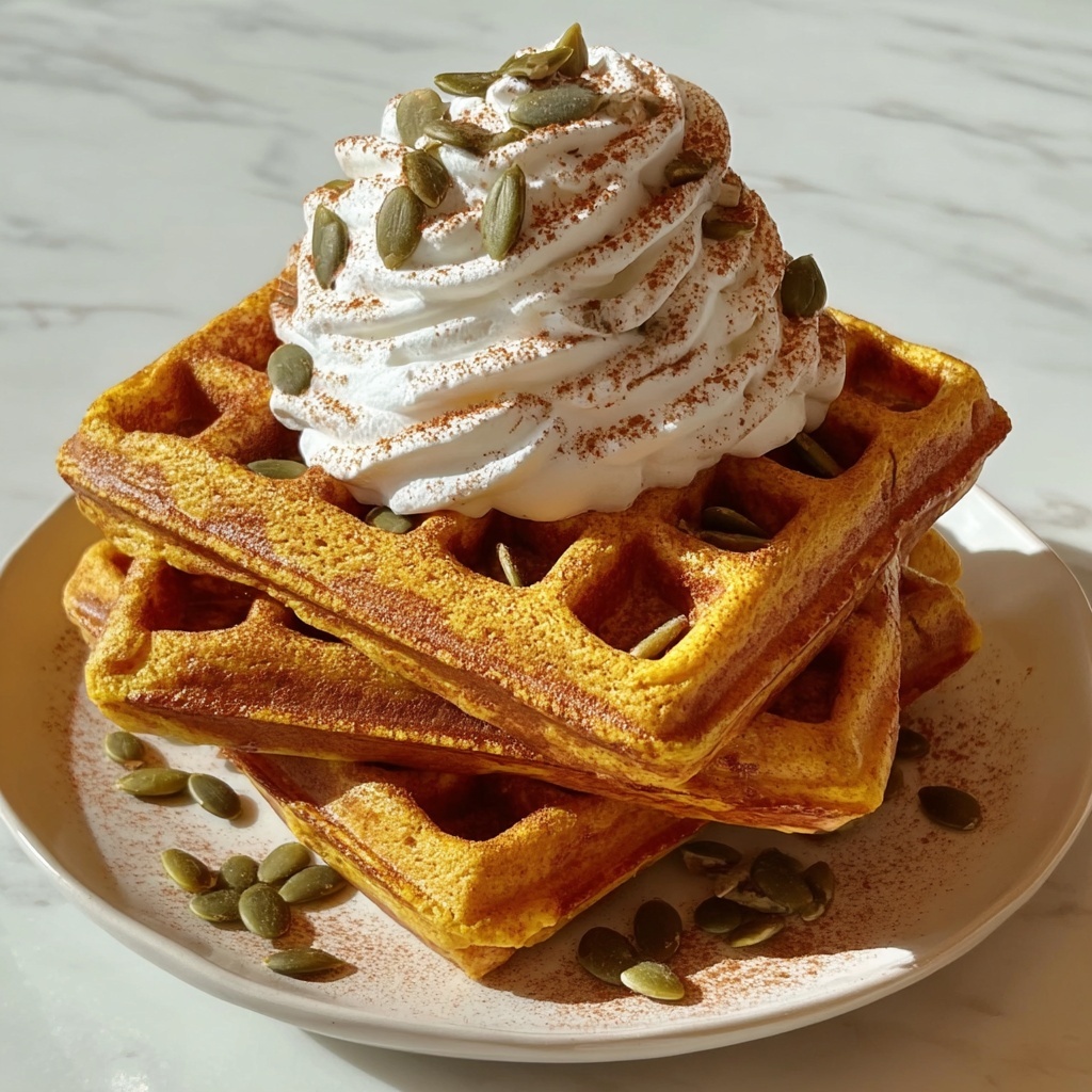 Pumpkin Protein Waffles Recipe - Recipe Image