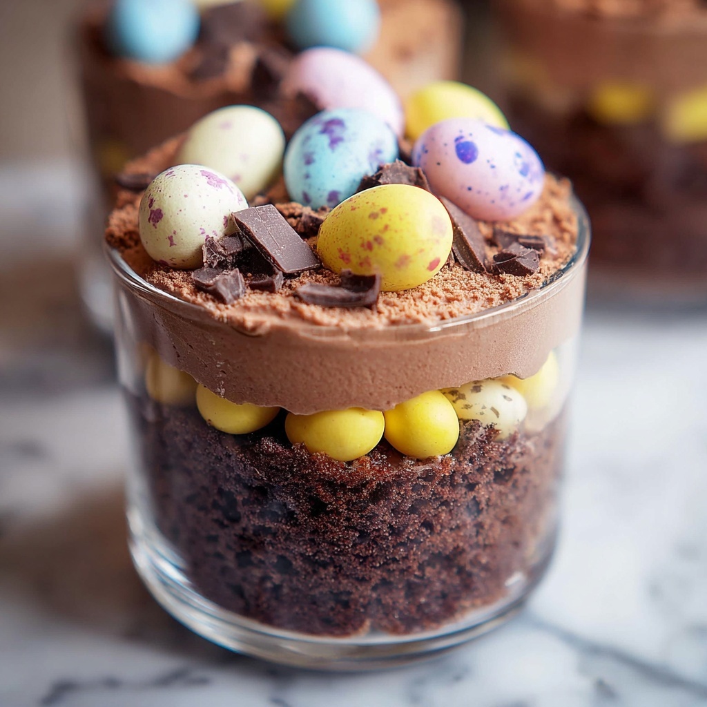 Mini Eggs Easter Brownie Parfaits Recipe - Recipe Image