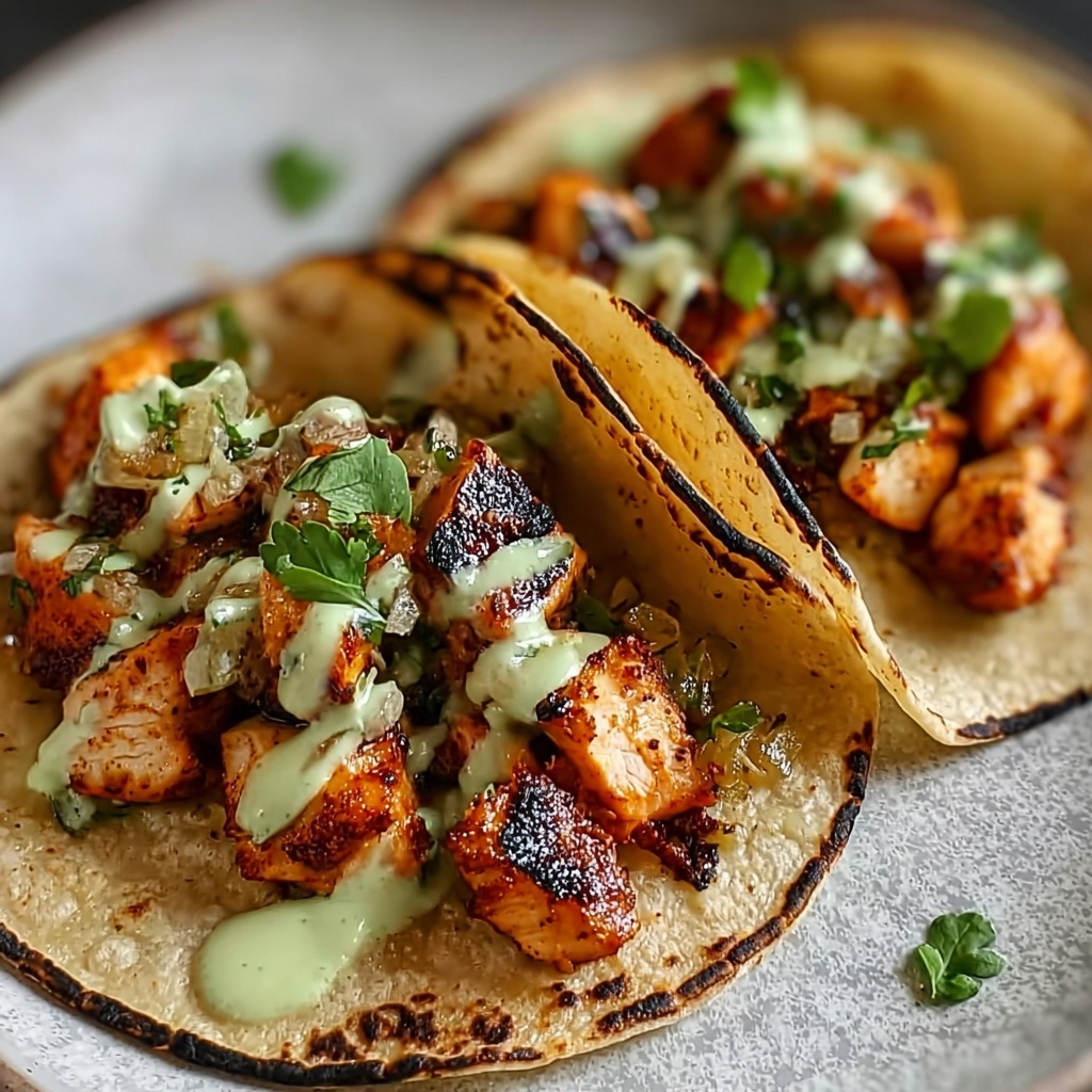 Garlic Butter Honey BBQ Chicken Tacos Recipe - Recipe Image