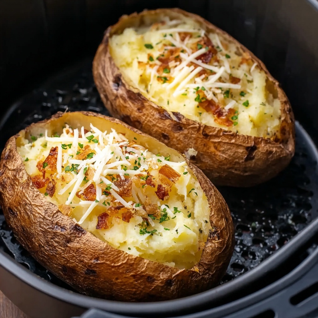 Crispy Air Fryer Baked Potato Recipe - Recipe Image