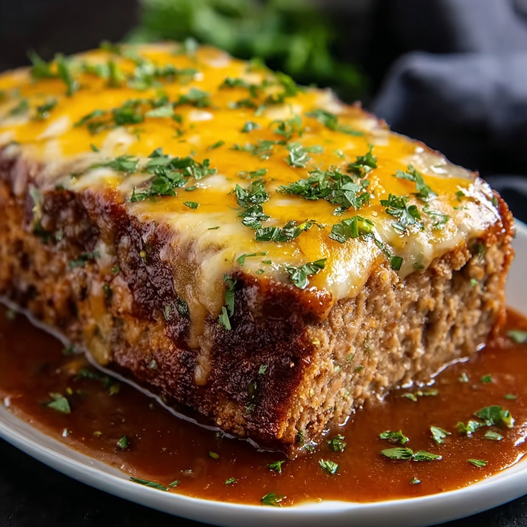Melt-in-Your-Mouth Garlic Parmesan Chicken Meatloaf Recipe - Recipe Image