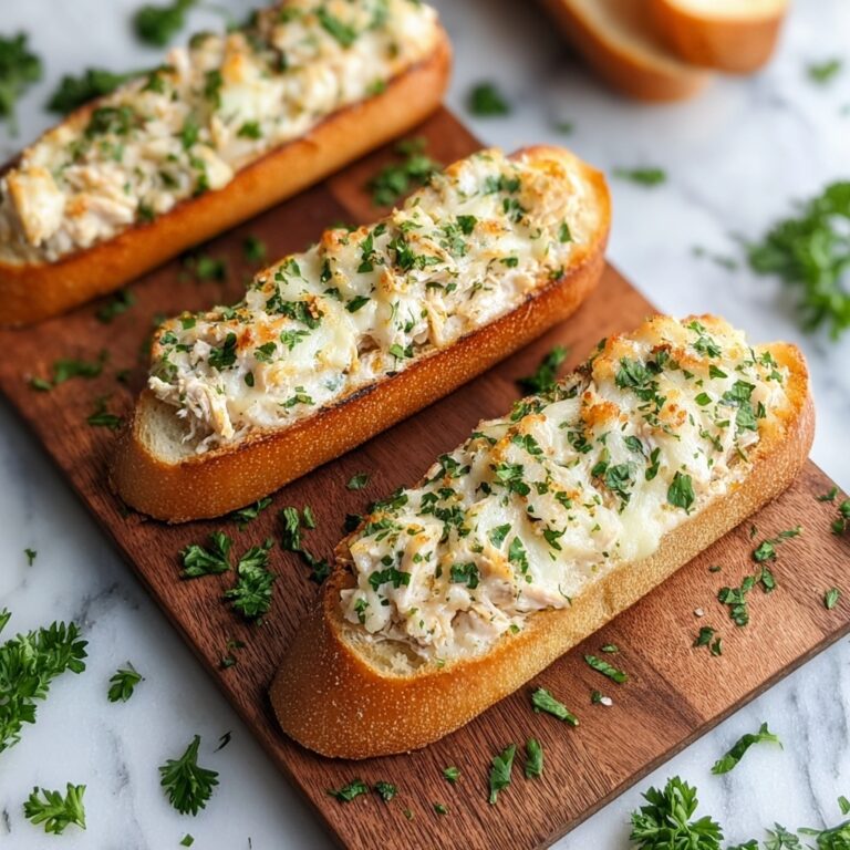 Viral Chicken Alfredo Garlic Bread That Will Wow Your Guests Recipe