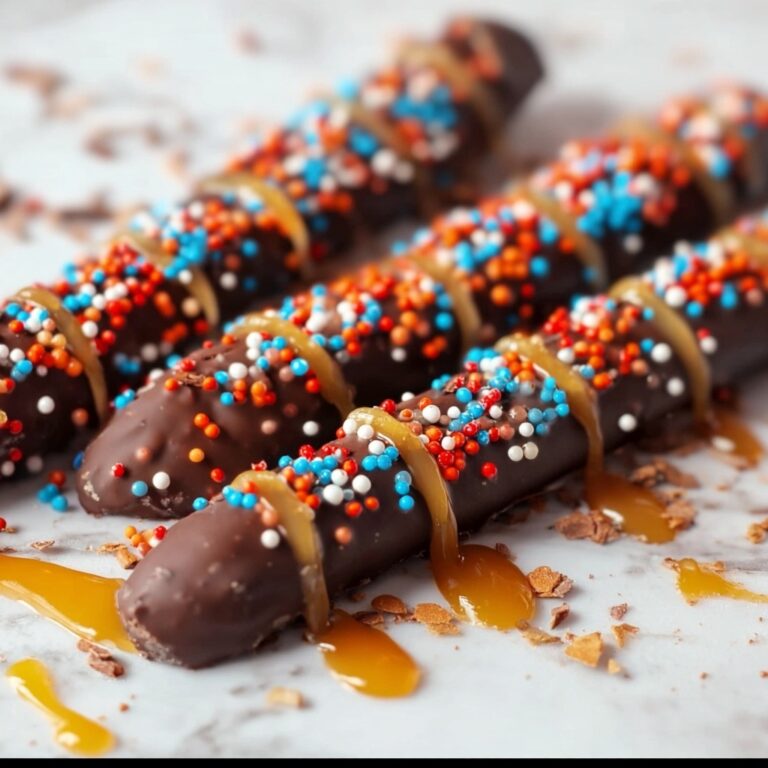 Chocolate Covered Pretzel Rods with Fun Fall Sprinkles Recipe