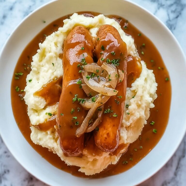 Bangers and Mash with Onion Gravy Recipe