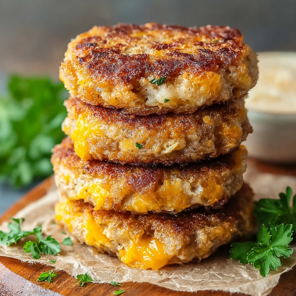 Crispy Cheesy Chicken Ranch Patties Recipe - Recipe Image
