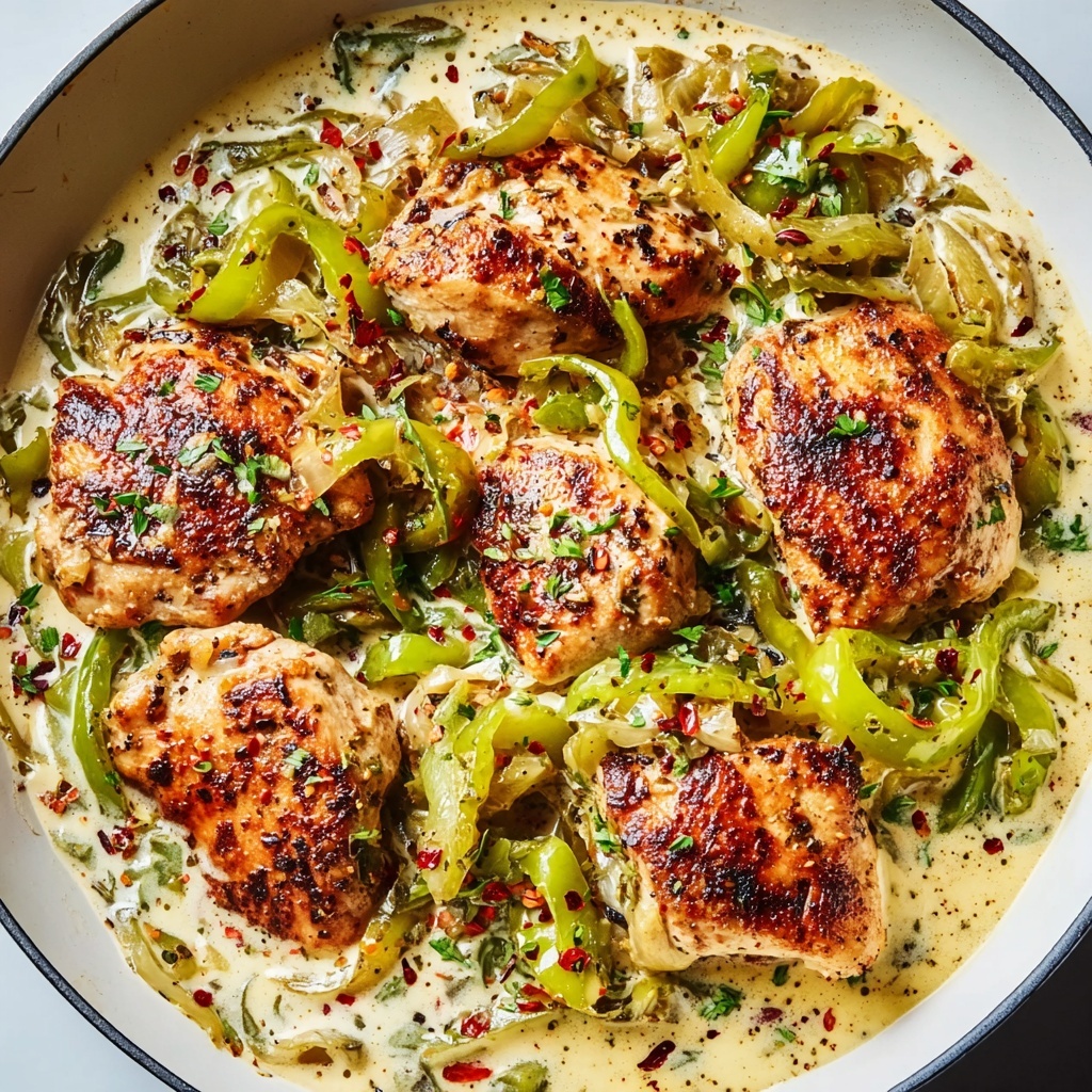 Creamy Pepperoncini Chicken Skillet Recipe - Recipe Image