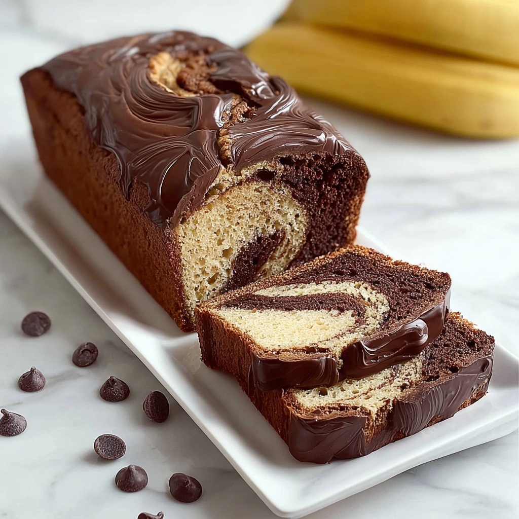 Chocolate Marble Banana Bread Recipe - Recipe Image