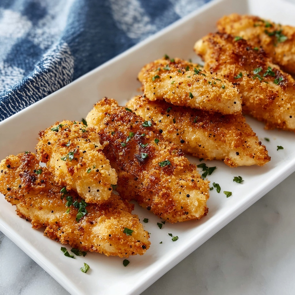 Crispy Parmesan Ranch Chicken Tenders Recipe - Recipe Image