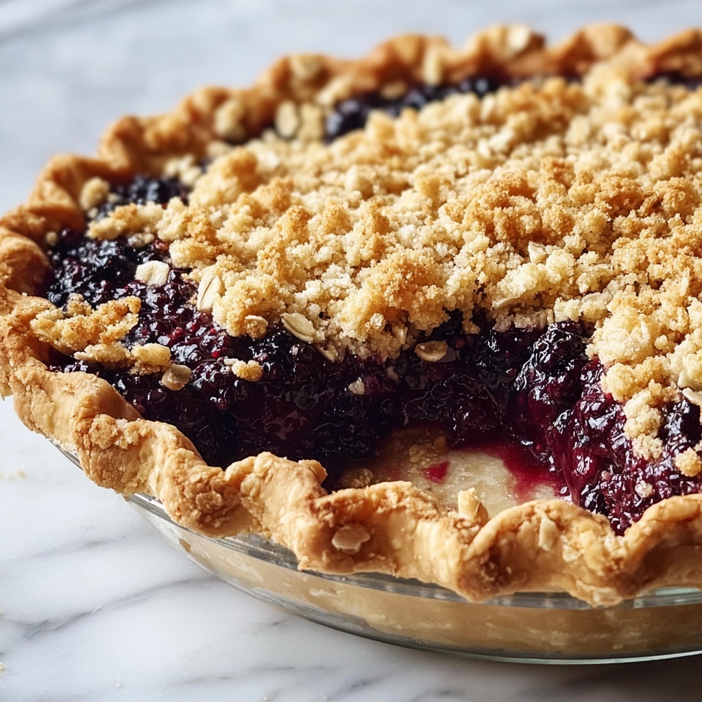 Triple Berry Rhubarb Pie Recipe - Recipe Image