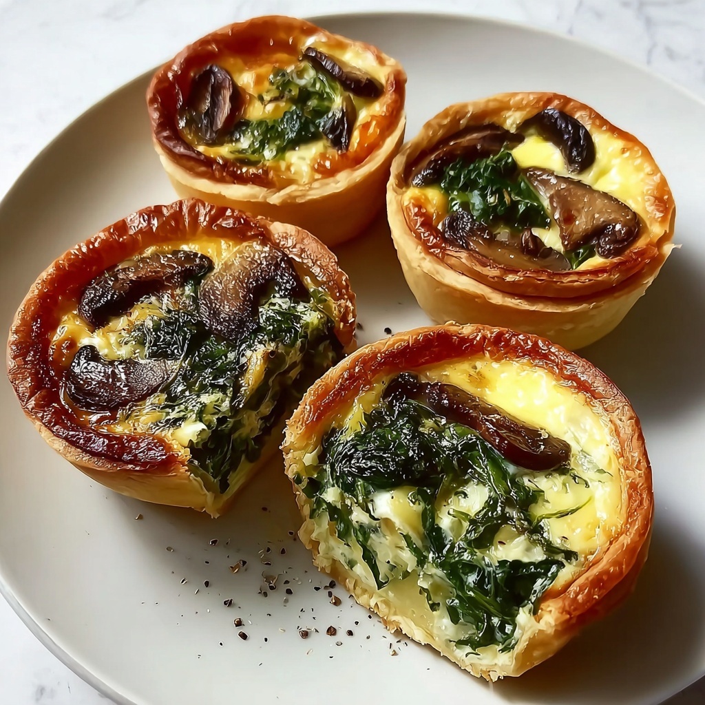 Spinach Mushroom Mini Quiches Recipe - Recipe Image