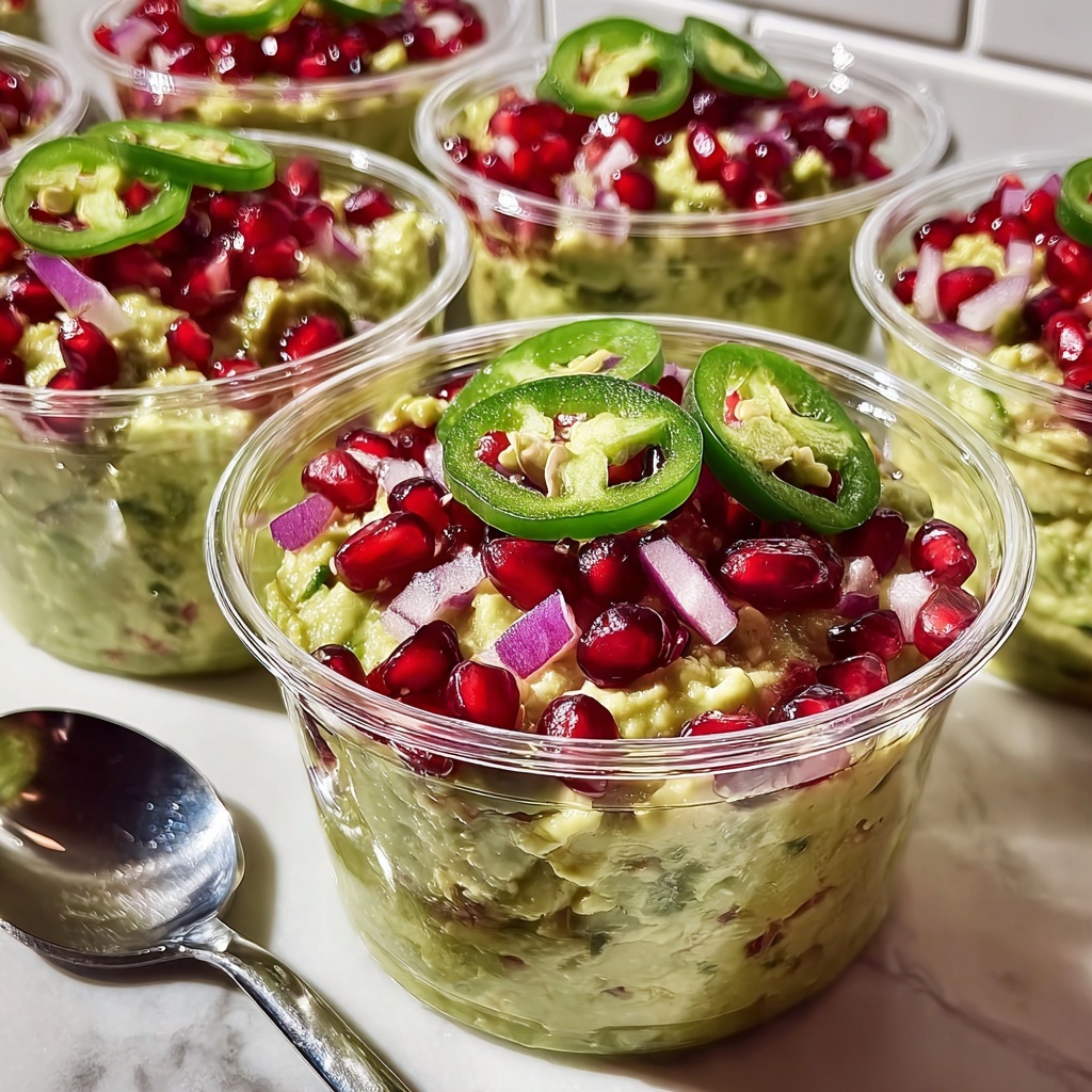 Pomegranate Guacamole Cups: 15-Minute Flavor Sensation Recipe - Recipe Image