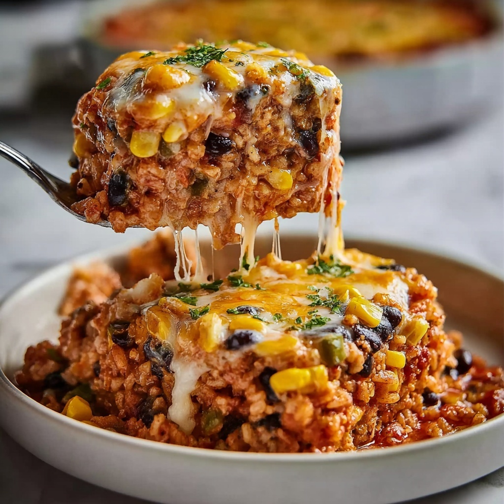 Cheesy Tex Mex Rice Bake Recipe - Recipe Image