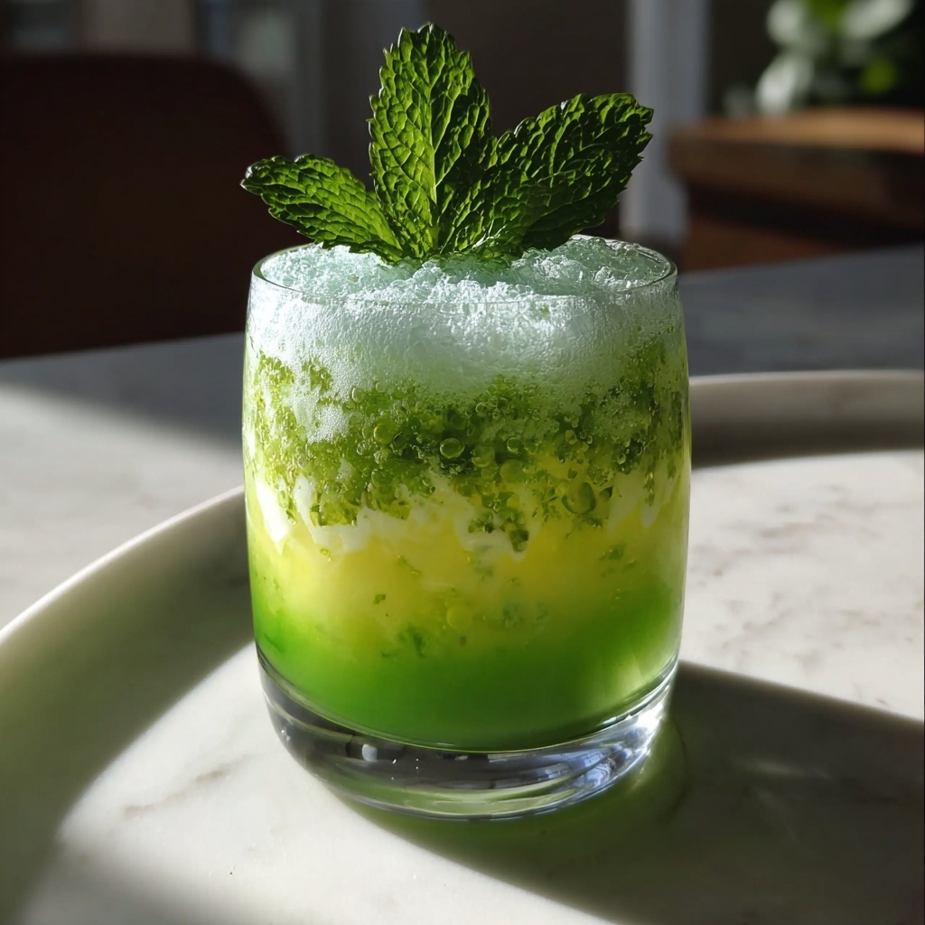 St Patrick's Day Mojito Sherbet Punch Recipe - Recipe Image