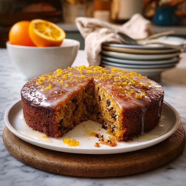 Warm Brown Sugar and Date Cake with Orange Glaze Recipe