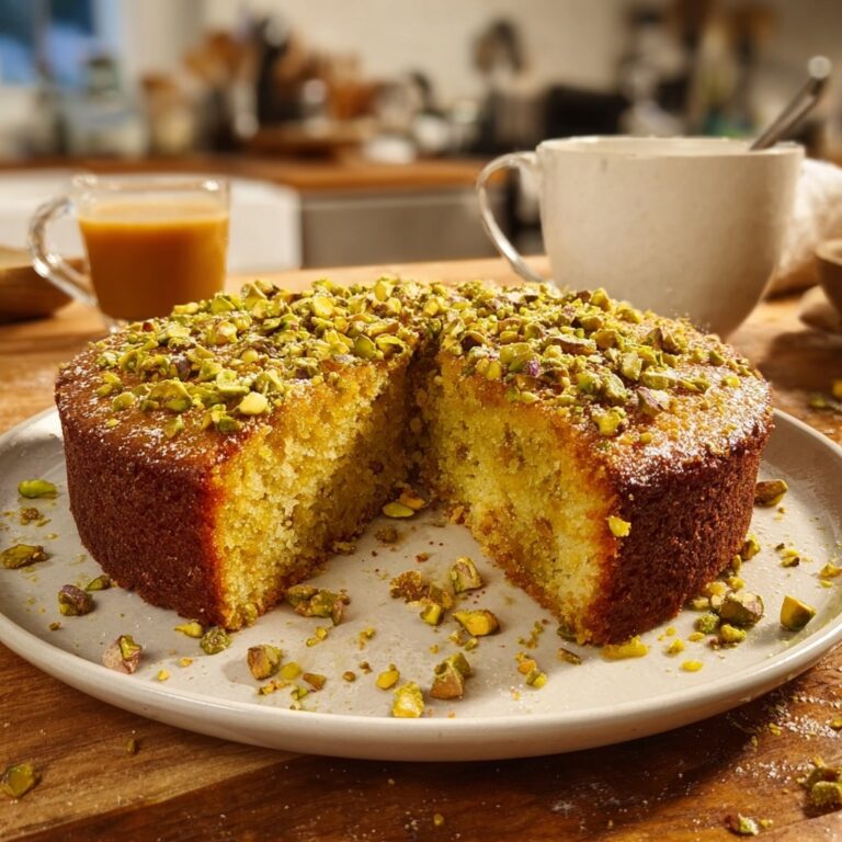 Persian Saffron Cake with Orange Zest and Pistachios Recipe