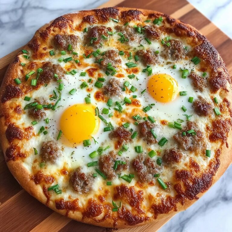 Sausage Gravy Breakfast Pizza with Eggs and Green Onions Recipe