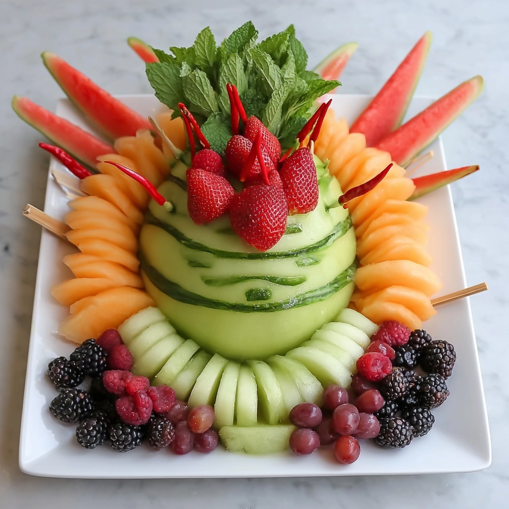 Dragon-Shaped Fruit Tray Recipe - Recipe Image