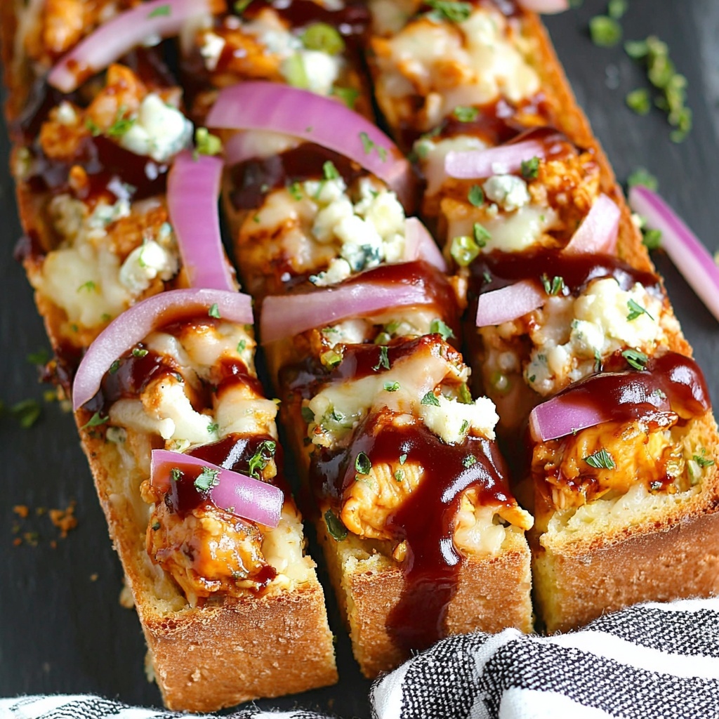BBQ Chicken French Bread Pizza Recipe - Recipe Image