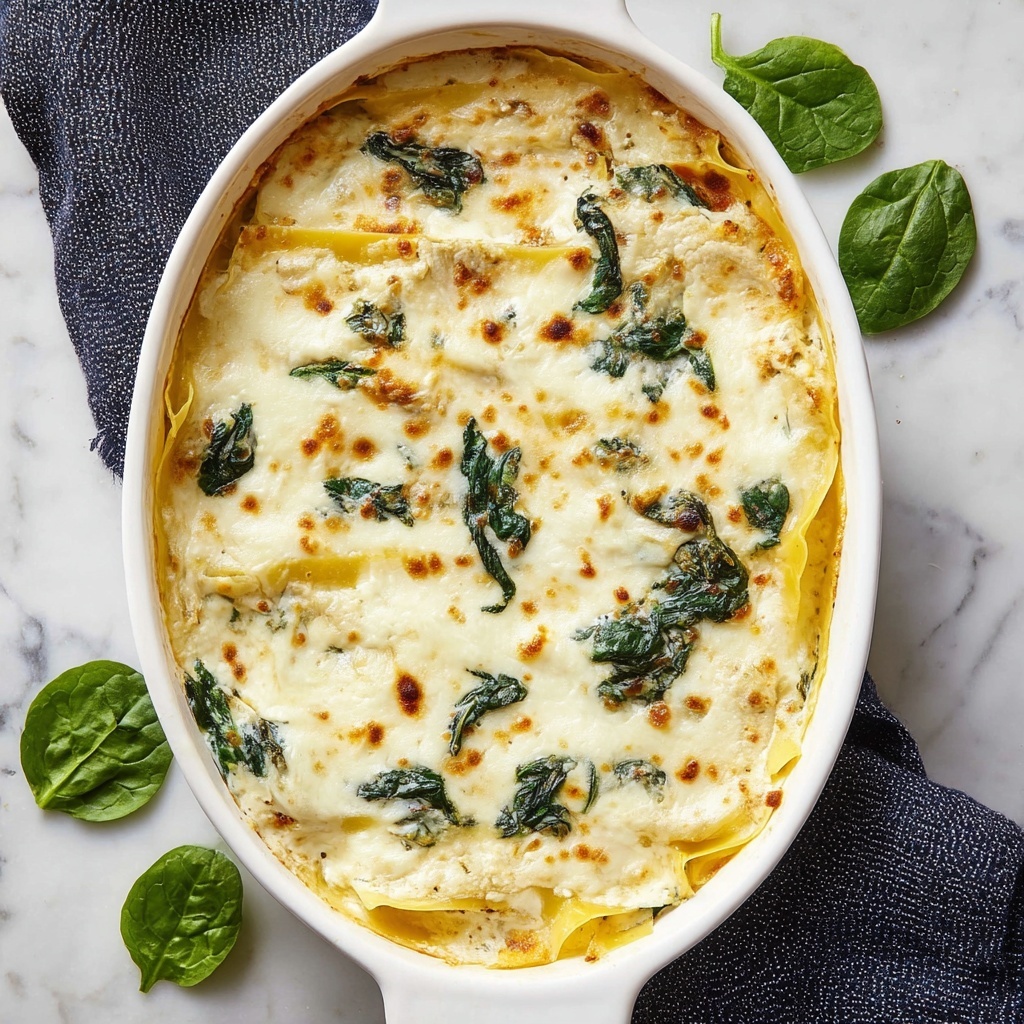 White Chicken and Spinach Lasagna Recipe - Recipe Image