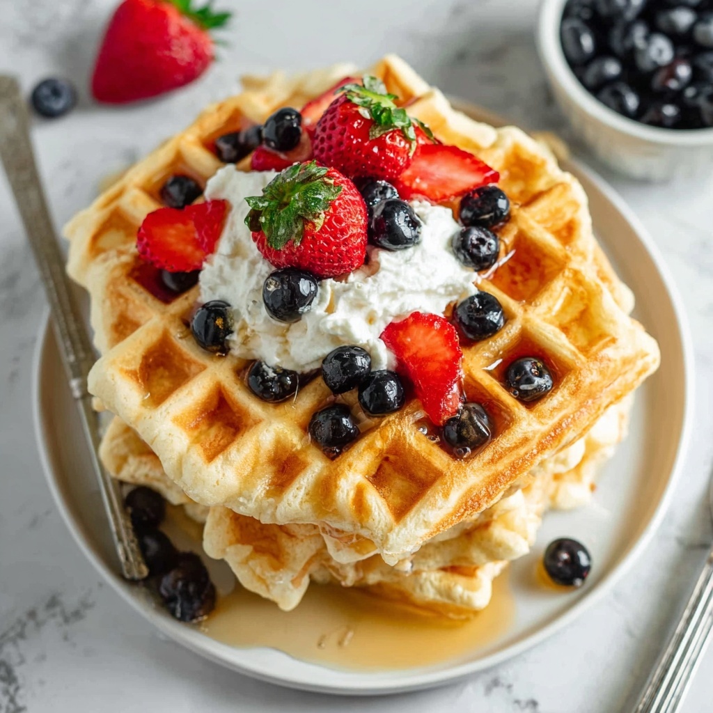 Cottage Cheese Waffles: High-Protein Breakfast Recipe - Recipe Image