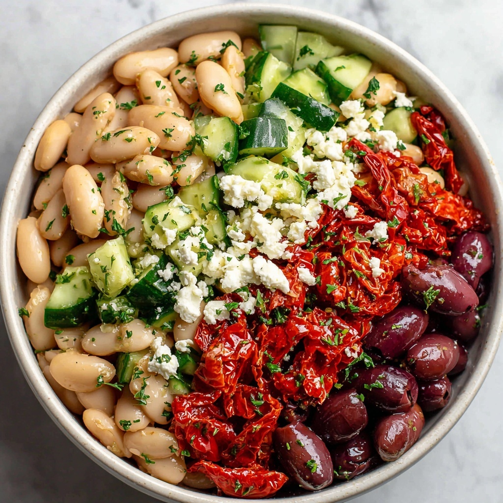 Mediterranean White Bean Salad Recipe Fresh and Easy Recipe - Recipe Image