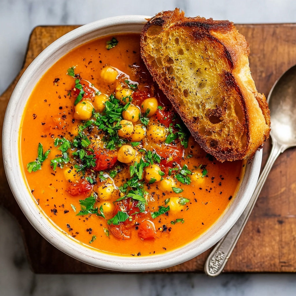 Chickpea Tomato Soup Recipe - Recipe Image