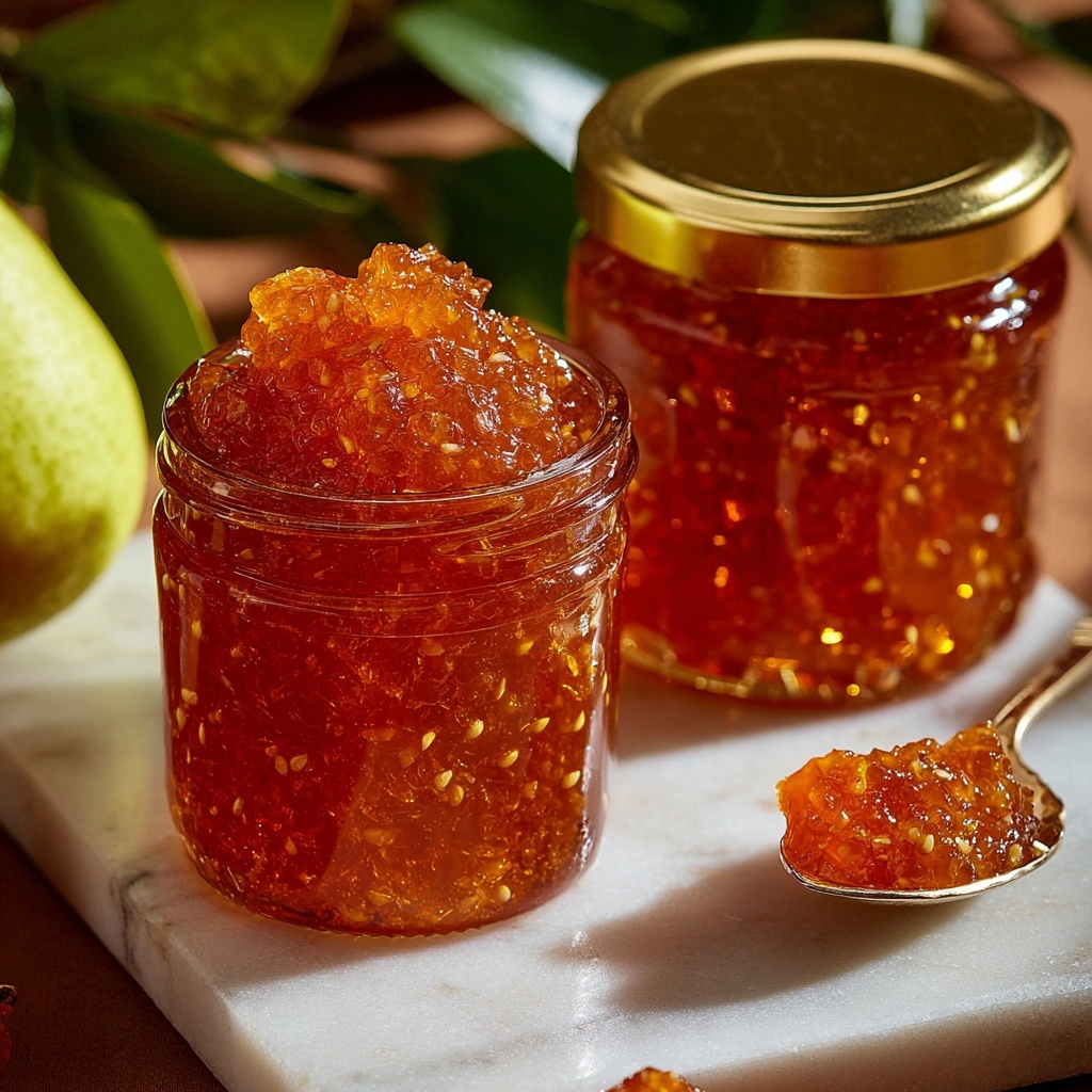 Pear Preserves Recipe: Easy Homemade Sweet Spread Recipe - Recipe Image