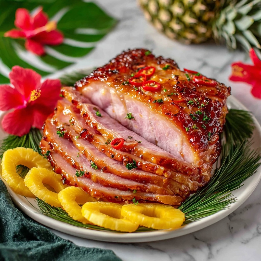 Baked Ham with Pineapple and Brown Sugar Glaze Recipe - Recipe Image