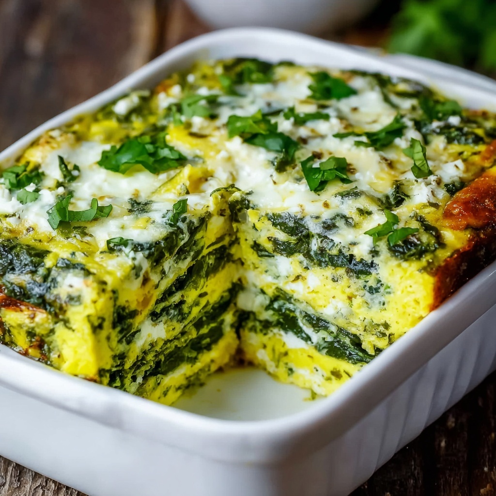 Spinach Egg Casserole for Easy Breakfast Meal Prep Recipe - Recipe Image