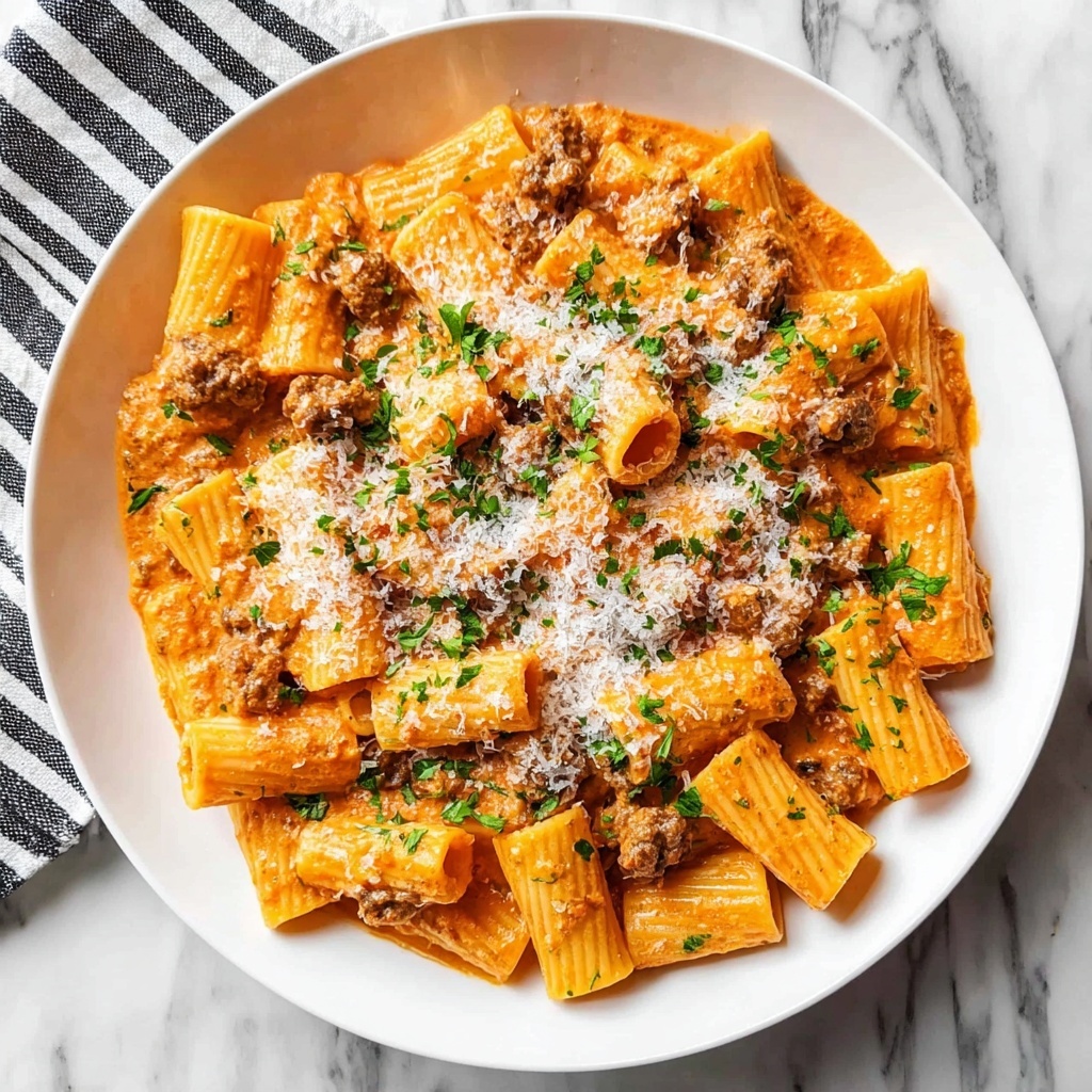Creamy Sausage Rigatoni Pasta Recipe - Recipe Image