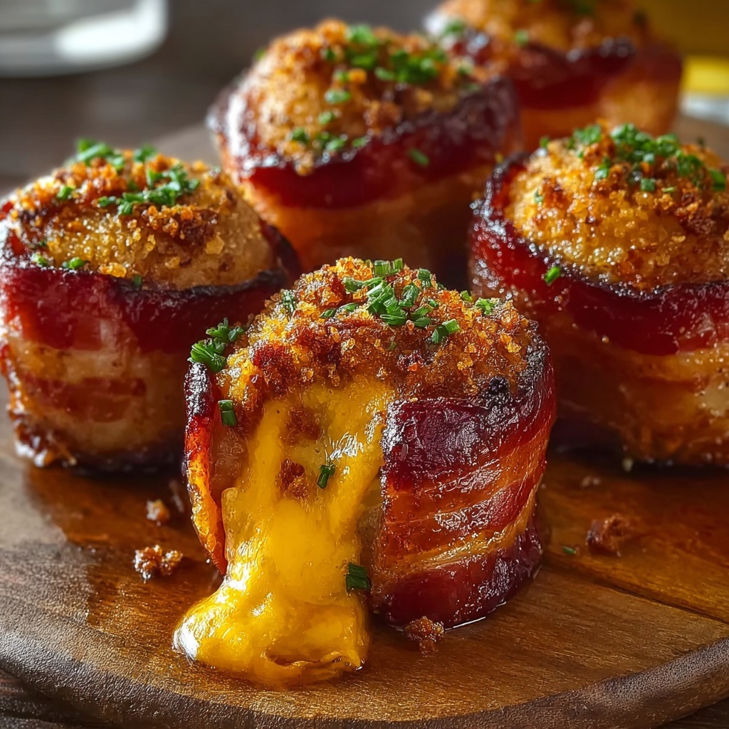 Cheddar-Stuffed BBQ Bacon Bombs Recipe - Recipe Image