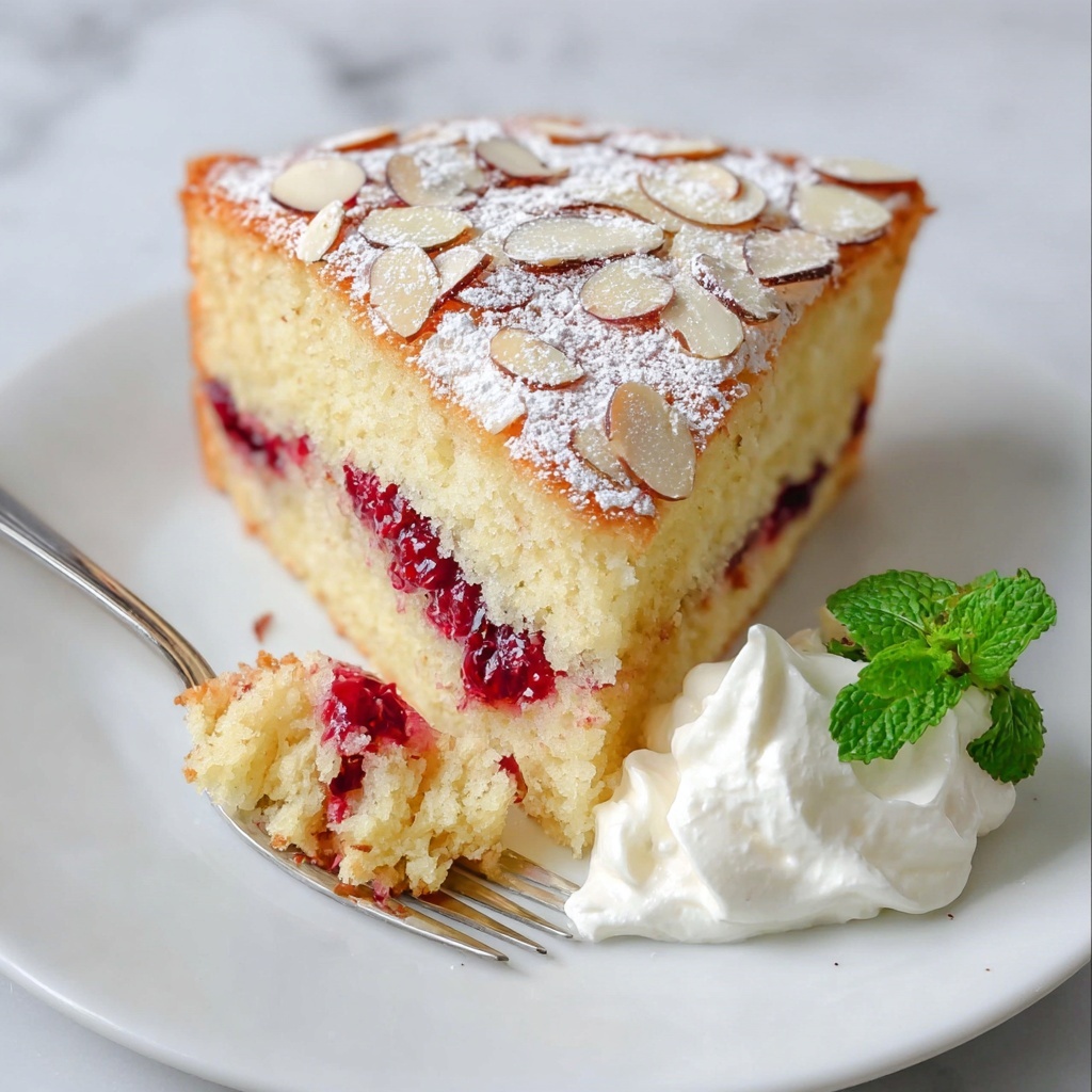 Raspberry Ricotta Cake with Almonds Recipe - Recipe Image