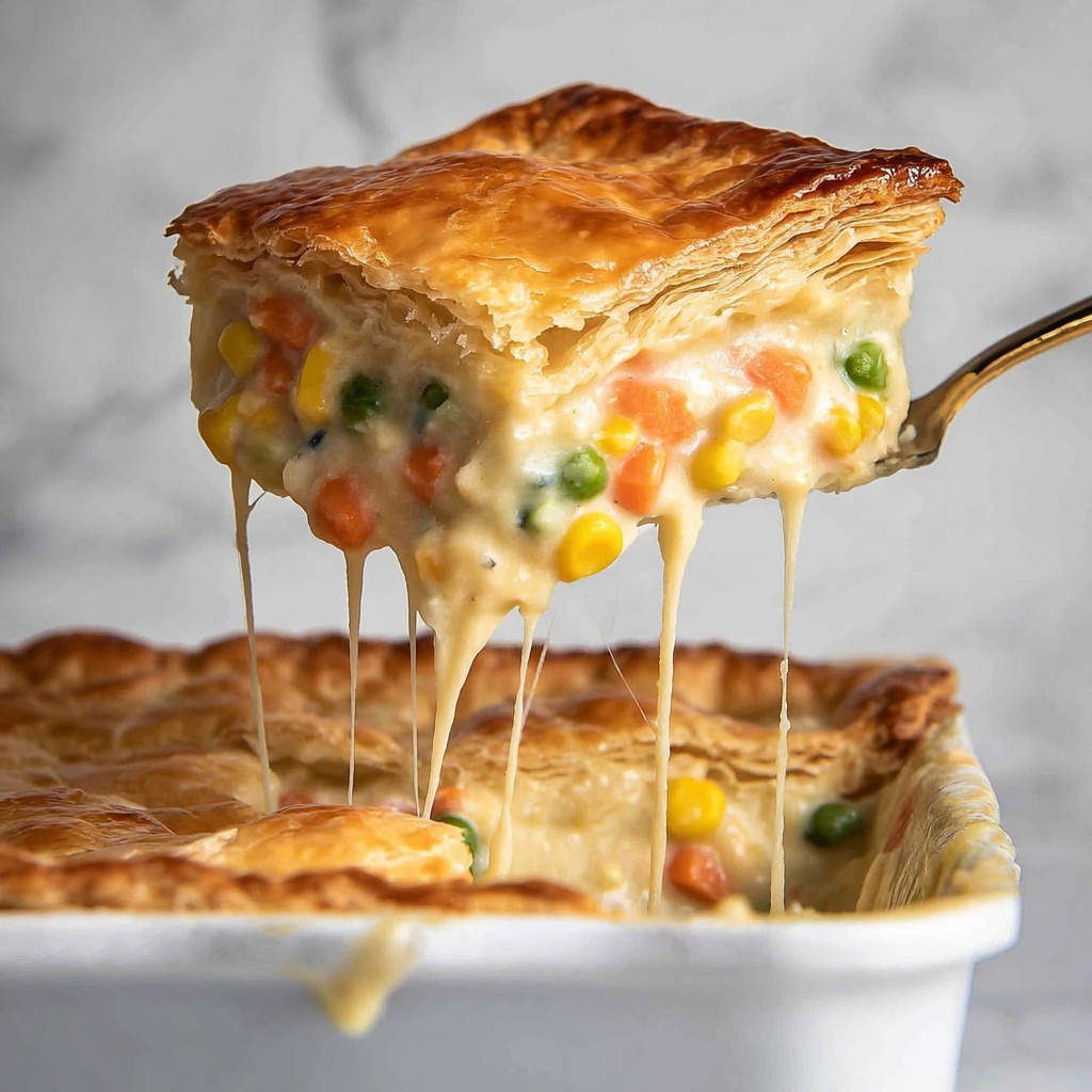Biscuit Topped Cheesy Chicken Pot Pie Recipe - Recipe Image