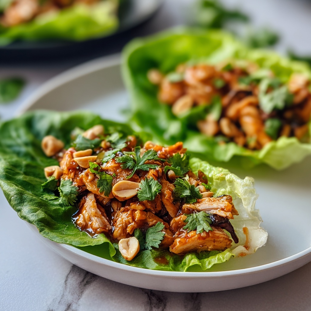 Thai Sweet Chili Chicken Lettuce Wraps Recipe - Recipe Image