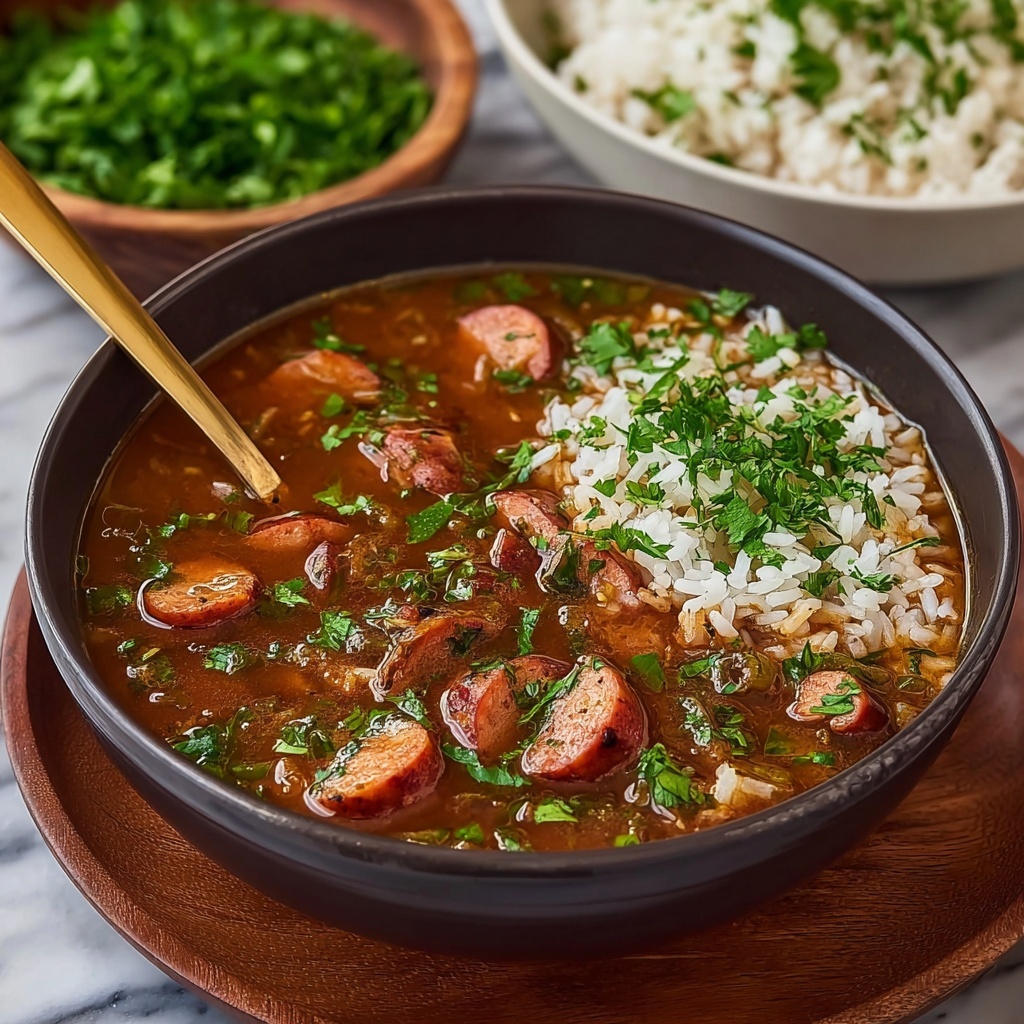 Authentic Cajun Sausage and Chicken Gumbo Recipe - Recipe Image