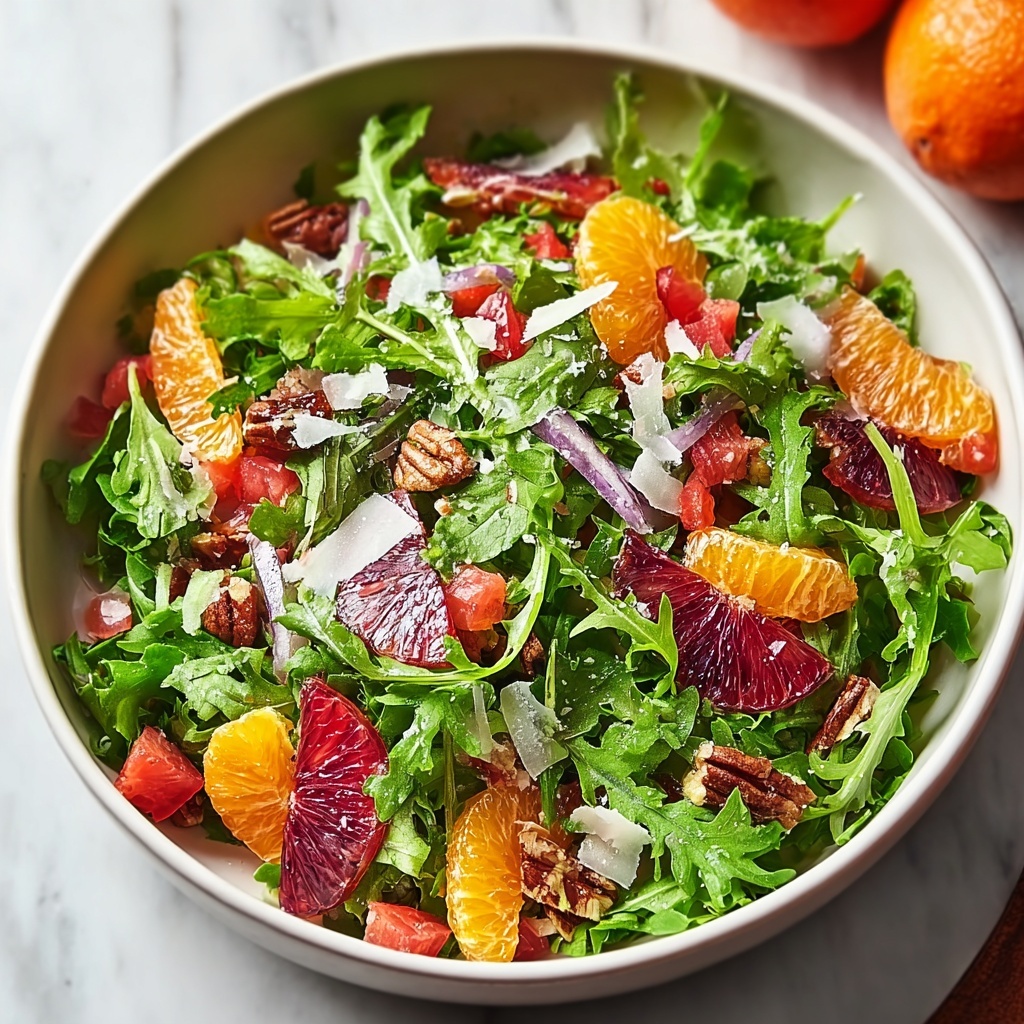 Citrus Arugula Salad with Goat Cheese and Toasted Nuts Recipe - Recipe Image