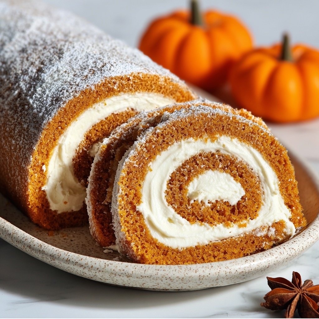 Classic Pumpkin Roll with Cream Cheese Filling Recipe - Recipe Image