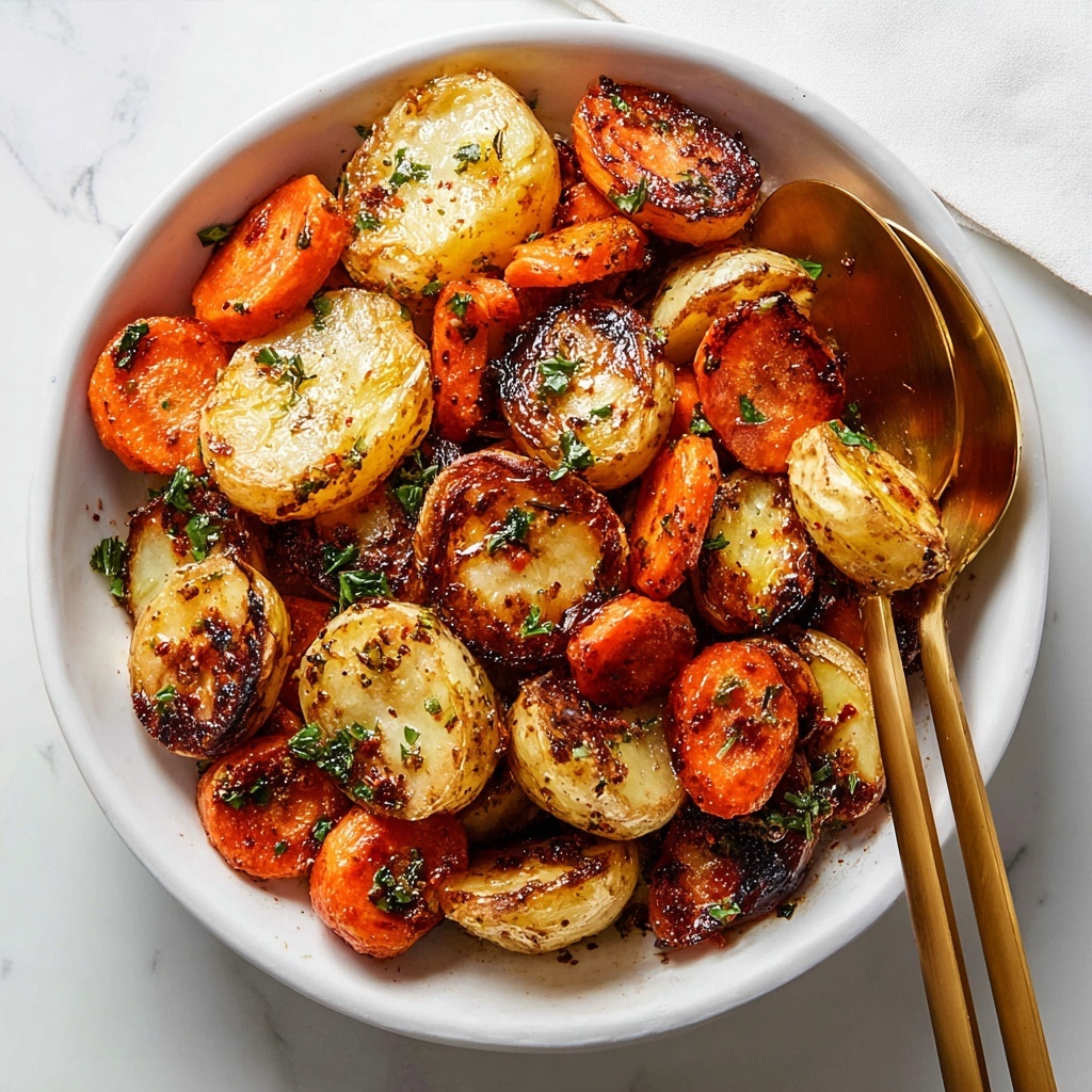 Perfect Roasted Potatoes and Carrots Recipe - Recipe Image