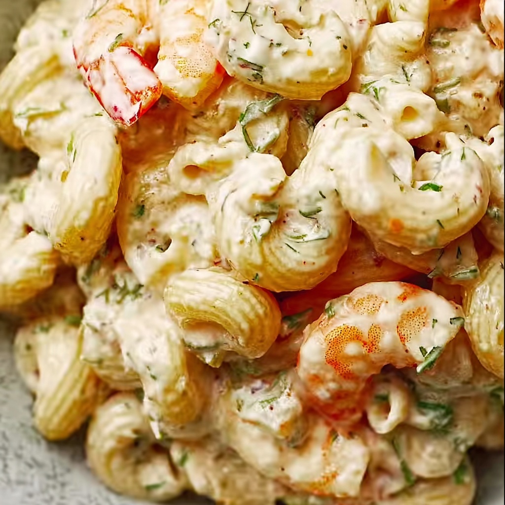 Creamy Seafood Macaroni Salad Perfect for Summer Picnics Recipe - Recipe Image