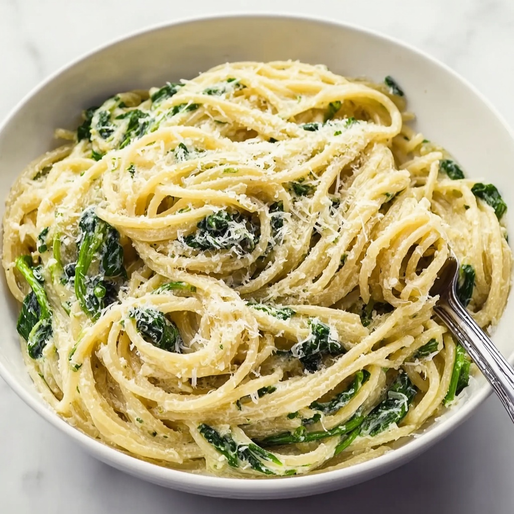 Lemon Garlic Spinach Pasta Recipe - Recipe Image