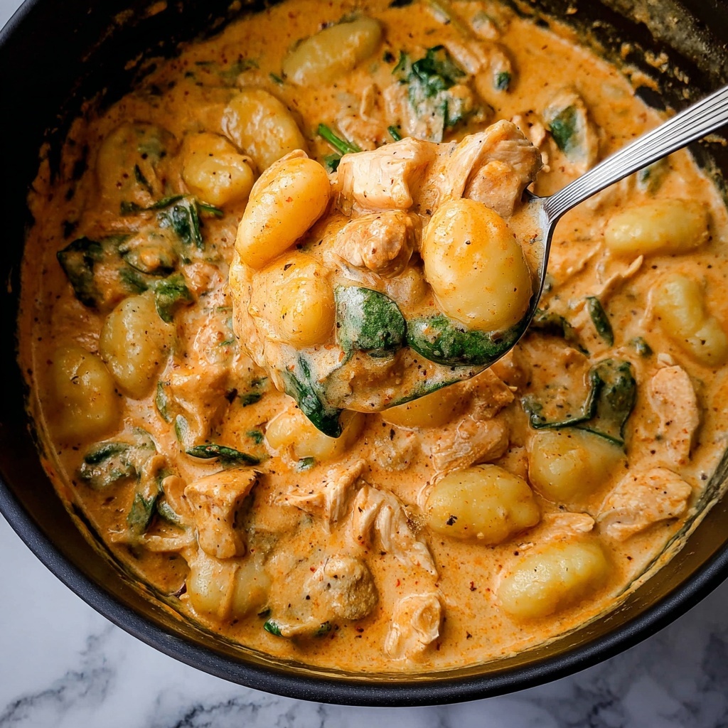 Creamy Chicken and Gnocchi with Sun-Dried Tomatoes and Spinach Recipe - Recipe Image