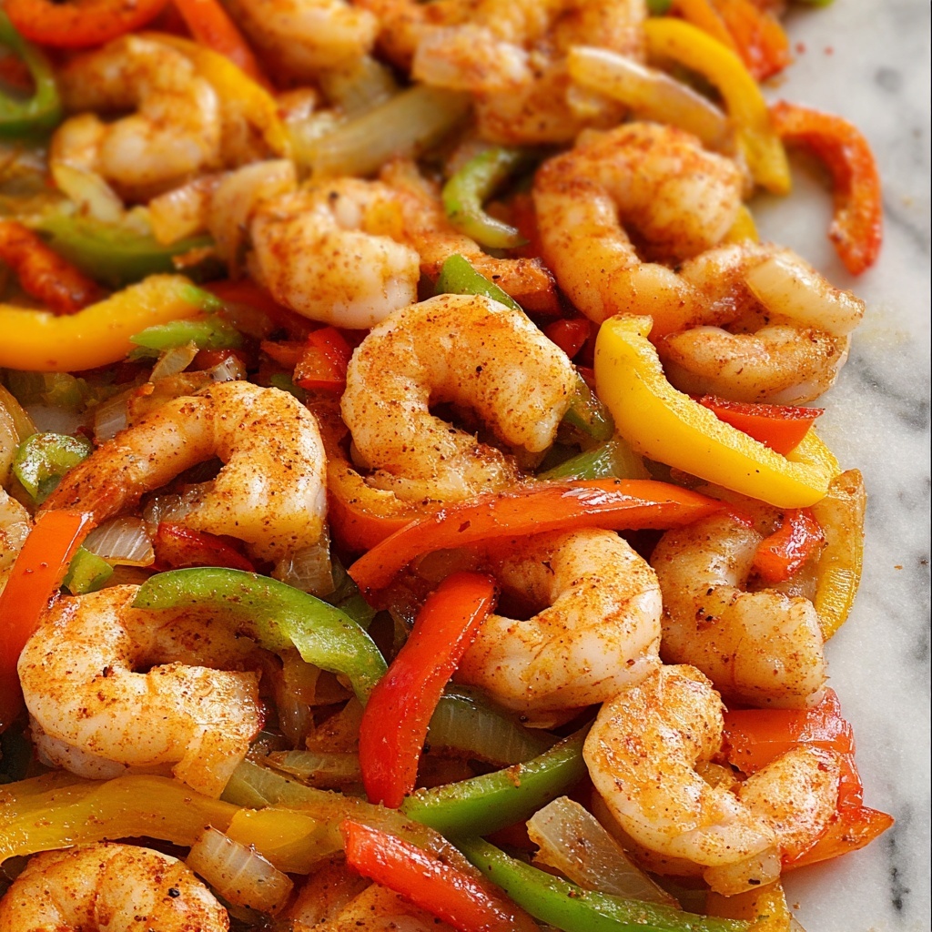 Sheet Pan Shrimp Fajitas Recipe - Recipe Image
