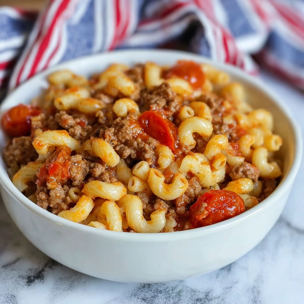 Simple Old Fashioned Macaroni and Tomatoes Recipe - Recipe Image